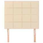 vidaXL Tăblii de pat, 2 buc, crem, 90x5x78/88 cm, textil vidaXL Tăblii de pat, 2 buc, crem, 90x5x78/88 cm, textil