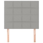 vidaXL Tăblii de pat, 2 buc, gri deschis, 100x5x78/88 cm, textil vidaXL Tăblii de pat, 2 buc, gri deschis, 100x5x78/88 cm, textil