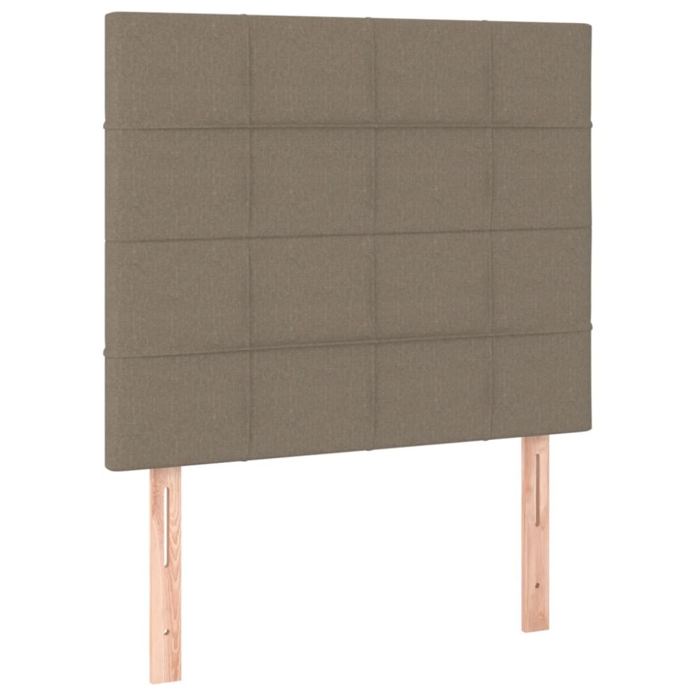 vidaXL Tăblii de pat, 2 buc, gri taupe, 100x5x78/88 cm, textil