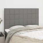 vidaXL Tăblii de pat, 4 buc, gri închis, 72x5x78/88 cm, textil vidaXL Tăblii de pat, 4 buc, gri închis, 72x5x78/88 cm, textil