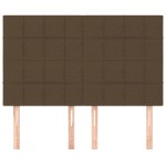 vidaXL Tăblii de pat, 4 buc, maro închis, 72x5x78/88 cm, textil
