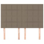 vidaXL Tăblii de pat, 4 buc, gri taupe, 72x5x78/88 cm, textil