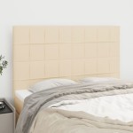 vidaXL Tăblii de pat, 4 buc, crem, 72x5x78/88 cm, textil vidaXL Tăblii de pat, 4 buc, crem, 72x5x78/88 cm, textil