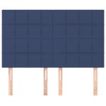 vidaXL Tăblii de pat, 4 buc, albastru, 72x5x78/88 cm, textil vidaXL Tăblii de pat, 4 buc, albastru, 72x5x78/88 cm, textil