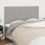 vidaXL Tăblii de pat, 4 buc, gri deschis, 80x5x78/88 cm, textil vidaXL Tăblii de pat, 4 buc, gri deschis, 80x5x78/88 cm, textil