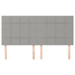 vidaXL Tăblii de pat, 4 buc, gri deschis, 80x5x78/88 cm, textil vidaXL Tăblii de pat, 4 buc, gri deschis, 80x5x78/88 cm, textil