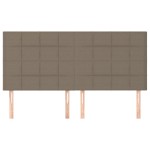 vidaXL Tăblii de pat, 4 buc, gri taupe, 80x5x78/88 cm, textil