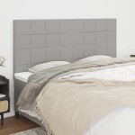 vidaXL Tăblii de pat, 4 buc, gri deschis, 90x5x78/88 cm, textil vidaXL Tăblii de pat, 4 buc, gri deschis, 90x5x78/88 cm, textil