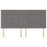 vidaXL Tăblii de pat, 4 buc, gri închis, 90x5x78/88 cm, textil vidaXL Tăblii de pat, 4 buc, gri închis, 90x5x78/88 cm, textil