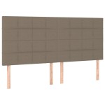vidaXL Tăblii de pat, 4 buc, gri taupe, 90x5x78/88 cm, textil