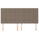 vidaXL Tăblii de pat, 4 buc, gri taupe, 90x5x78/88 cm, textil