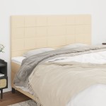 vidaXL Tăblii de pat, 4 buc, crem, 90x5x78/88 cm, textil vidaXL Tăblii de pat, 4 buc, crem, 90x5x78/88 cm, textil