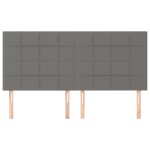 vidaXL Tăblii de pat, 4 buc, gri închis, 100x5x78/88 cm, textil vidaXL Tăblii de pat, 4 buc, gri închis, 100x5x78/88 cm, textil