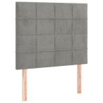 vidaXL Tăblii de pat, 2 buc, gri deschis, 80x5x78/88 cm, catifea