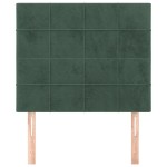 vidaXL Tăblii de pat, 2 buc, verde închis, 80x5x78/88 cm, catifea vidaXL Tăblii de pat, 2 buc, verde închis, 80x5x78/88 cm, catifea