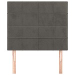 vidaXL Tăblii de pat, 2 buc, gri închis, 90x5x78/88 cm, catifea vidaXL Tăblii de pat, 2 buc, gri închis, 90x5x78/88 cm, catifea
