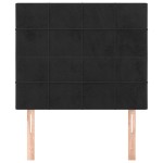 vidaXL Tăblii de pat, 2 buc, negru, 90x5x78/88 cm, catifea