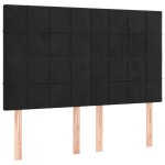 vidaXL Tăblii de pat, 4 buc, negru, 72x5x78/88 cm, catifea vidaXL Tăblii de pat, 4 buc, negru, 72x5x78/88 cm, catifea