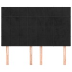 vidaXL Tăblii de pat, 4 buc, negru, 72x5x78/88 cm, catifea vidaXL Tăblii de pat, 4 buc, negru, 72x5x78/88 cm, catifea