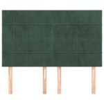 vidaXL Tăblii de pat, 4 buc, verde închis, 72x5x78/88 cm, catifea vidaXL Tăblii de pat, 4 buc, verde închis, 72x5x78/88 cm, catifea