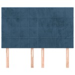 vidaXL Tăblii de pat, 4 buc, albastru închis, 72x5x78/88 cm, catifea vidaXL Tăblii de pat, 4 buc, albastru închis, 72x5x78/88 cm, catifea