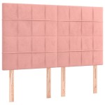vidaXL Tăblii de pat, 4 buc, roz, 72x5x78/88 cm, catifea vidaXL Tăblii de pat, 4 buc, roz, 72x5x78/88 cm, catifea