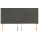 vidaXL Tăblii de pat, 4 buc, gri închis, 80x5x78/88 cm, catifea vidaXL Tăblii de pat, 4 buc, gri închis, 80x5x78/88 cm, catifea