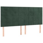 vidaXL Tăblii de pat, 4 buc, verde închis, 80x5x78/88 cm, catifea vidaXL Tăblii de pat, 4 buc, verde închis, 80x5x78/88 cm, catifea