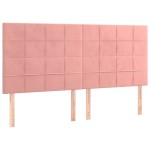 vidaXL Tăblii de pat, 4 buc, roz, 80x5x78/88 cm, catifea vidaXL Tăblii de pat, 4 buc, roz, 80x5x78/88 cm, catifea