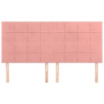 vidaXL Tăblii de pat, 4 buc, roz, 80x5x78/88 cm, catifea vidaXL Tăblii de pat, 4 buc, roz, 80x5x78/88 cm, catifea