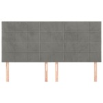 vidaXL Tăblii de pat, 4 buc, gri deschis, 90x5x78/88 cm, catifea vidaXL Tăblii de pat, 4 buc, gri deschis, 90x5x78/88 cm, catifea