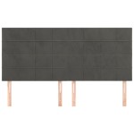 vidaXL Tăblii de pat, 4 buc, gri închis, 90x5x78/88 cm, catifea vidaXL Tăblii de pat, 4 buc, gri închis, 90x5x78/88 cm, catifea