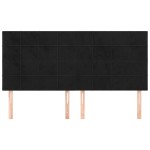 vidaXL Tăblii de pat, 4 buc, negru, 90x5x78/88 cm, catifea vidaXL Tăblii de pat, 4 buc, negru, 90x5x78/88 cm, catifea