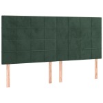 vidaXL Tăblii de pat, 4 buc, verde închis, 90x5x78/88 cm, catifea vidaXL Tăblii de pat, 4 buc, verde închis, 90x5x78/88 cm, catifea