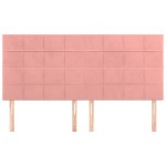 vidaXL Tăblii de pat, 4 buc, roz, 90x5x78/88 cm, catifea vidaXL Tăblii de pat, 4 buc, roz, 90x5x78/88 cm, catifea
