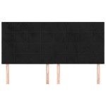 vidaXL Tăblii de pat, 4 buc, negru, 100x5x78/88 cm, catifea vidaXL Tăblii de pat, 4 buc, negru, 100x5x78/88 cm, catifea