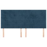 vidaXL Tăblii de pat, 4 buc, albastru închis, 100x5x78/88 cm, catifea vidaXL Tăblii de pat, 4 buc, albastru închis, 100x5x78/88 cm, catifea