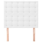 vidaXL Tăblii de pat, 2 buc, alb, 80x5x78/88 cm, piele ecologică vidaXL Tăblii de pat, 2 buc, alb, 80x5x78/88 cm, piele ecologică