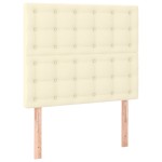 vidaXL Tăblii de pat, 2 buc., crem, 80x5x78/88 cm, piele ecologică vidaXL Tăblii de pat, 2 buc., crem, 80x5x78/88 cm, piele ecologică