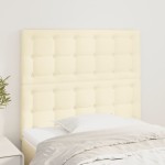 vidaXL Tăblii de pat, 2 buc., crem, 80x5x78/88 cm, piele ecologică vidaXL Tăblii de pat, 2 buc., crem, 80x5x78/88 cm, piele ecologică