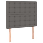 vidaXL Tăblii de pat, 2 buc, gri, 80x5x78/88 cm, piele ecologică vidaXL Tăblii de pat, 2 buc, gri, 80x5x78/88 cm, piele ecologică