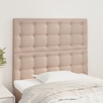 vidaXL Tăblii de pat 2 buc. cappuccino 80x5x78/88 cm piele ecologică