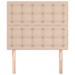 vidaXL Tăblii de pat 2 buc. cappuccino 80x5x78/88 cm piele ecologică