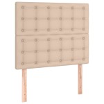 vidaXL Tăblii de pat 2 buc, cappuccino 90x5x78/88 cm piele ecologică
