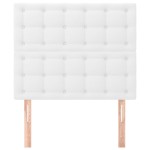 vidaXL Tăblii de pat, 2 buc, alb, 100x5x78/88 cm, piele ecologică vidaXL Tăblii de pat, 2 buc, alb, 100x5x78/88 cm, piele ecologică
