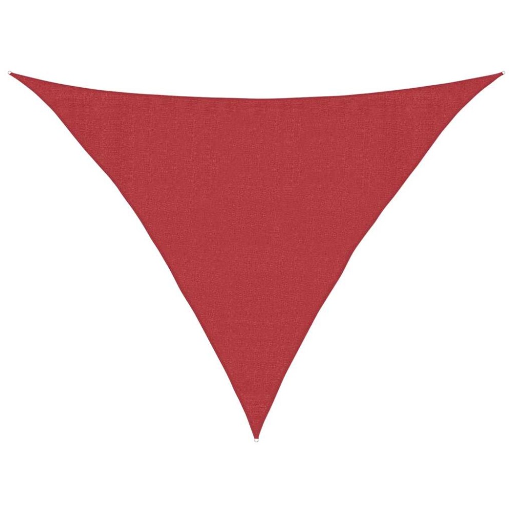 vidaXL Pânză parasolar, roșu, 3,5x3,5x4,9 m, HDPE, 160 g/m²