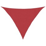 vidaXL Pânză parasolar, roșu, 3,5x3,5x4,9 m, HDPE, 160 g/m²