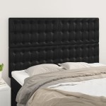 vidaXL Tăblii de pat, 4 buc, negru, 72x5x78/88 cm, piele ecologică vidaXL Tăblii de pat, 4 buc, negru, 72x5x78/88 cm, piele ecologică