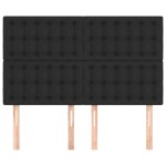 vidaXL Tăblii de pat, 4 buc, negru, 72x5x78/88 cm, piele ecologică vidaXL Tăblii de pat, 4 buc, negru, 72x5x78/88 cm, piele ecologică