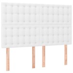 vidaXL Tăblii de pat, 4 buc, alb, 72x5x78/88 cm, piele ecologică vidaXL Tăblii de pat, 4 buc, alb, 72x5x78/88 cm, piele ecologică